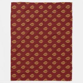 Chic Gold Burgundy Red Leaf Boho Throw Blanket Fleecedecke