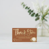 Chic gold Bürste Schriftart boho chic Reihenfolge  Visitenkarte (Stehend Vorderseite)