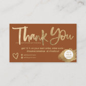 Chic gold Bürste Schriftart boho chic Reihenfolge  Visitenkarte (Vorderseite)