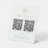 Chic Gold Business-Logo 2 Anwendungen Scannen zum  Sockelschild (Vorderseite)