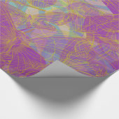Chic Gold Butterfly Aqua Violet Geschenkpapier (Ecke)