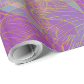 Chic Gold Butterfly Aqua Violet Geschenkpapier (Rolleneckpunkt)