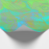 Chic Gold Butterfly Aquamarine Geschenkpapier (Ecke)