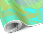 Chic Gold Butterfly Aquamarine Geschenkpapier (Rolleneckpunkt)