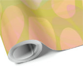 Chic Gold Butterfly Bleu Peach Geschenkpapier (Rolleneckpunkt)