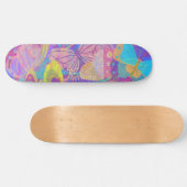 Chic Gold Butterfly farbenfroh Skateboard (Horizontal)