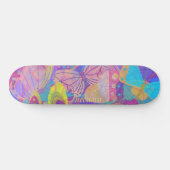 Chic Gold Butterfly farbenfroh Skateboard (Horizontal)