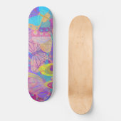 Chic Gold Butterfly farbenfroh Skateboard (Vorderseite)