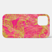 Chic Gold Butterfly Fuchsia Case-Mate iPhone Hülle (Rückseite (Horizontal))