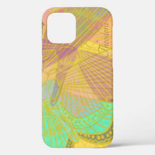 Chic Gold Butterfly Gelbes Orangenmuster Case-Mate iPhone Hülle