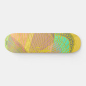 Chic Gold Butterfly Gelbes Orangenmuster Skateboard (Horizontal)