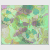 Chic Gold Butterfly Pistachio Violet Geschenkpapier (Flach)