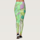 Chic Gold Butterfly Pistachio Violet Leggings (Rückseite)