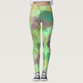Chic Gold Butterfly Pistachio Violet Leggings (Vorderseite)