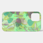 Chic Gold Butterfly Pistachio Violet Muster Case-Mate iPhone Hülle (Rückseite (Horizontal))