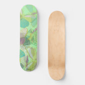 Chic Gold Butterfly Pistachio Violet Muster Skateboard (Vorderseite)