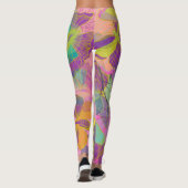 Chic Gold Butterfly Türkis Violet Leggings (Rückseite)