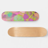 Chic Gold Butterfly Türkis Violet Muster Skateboard (Horizontal)
