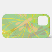 Chic Gold Butterfly Yellow Blue Case-Mate iPhone Hülle (Rückseite (Horizontal))