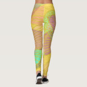 Chic Gold Butterfly Yellow Orange Leggings (Rückseite)