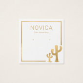 Chic Gold Cactus Earring Display Card (Vorderseite)