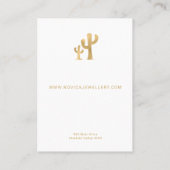 Chic Gold Cactus Earring Display Card Visitenkarte (Rückseite)