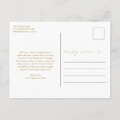 Chic Gold Calligraphy Elegant Wedding Vielen Dank Postkarte (Rückseite)