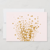 Chic Gold Champagne Brunch & Bubbly Brautparty Einladung (Rückseite)