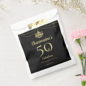 Chic Gold Chandelier 50 & Fabulous Black Birthday Geschenktütchen (Versiegelt)