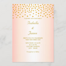 Chic Gold Confetti auf Rose Gold