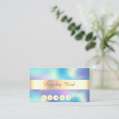 Chic Gold Confetti, Holographic Loyalty Card Treuekarte (Stehend Vorderseite)