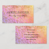 Chic Gold Confetti Lila Mischung Visitenkarte (Vorne/Hinten)
