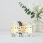 Chic Gold Confetti, Marble Gold Rabattkarte (Stehend Vorderseite)