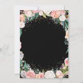 Chic Gold Coral Floral Surprise Retirement Party Einladung (Rückseite)