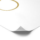 Chic Gold Couples Dusche Begrüßungszeichen Poster (Ecke)