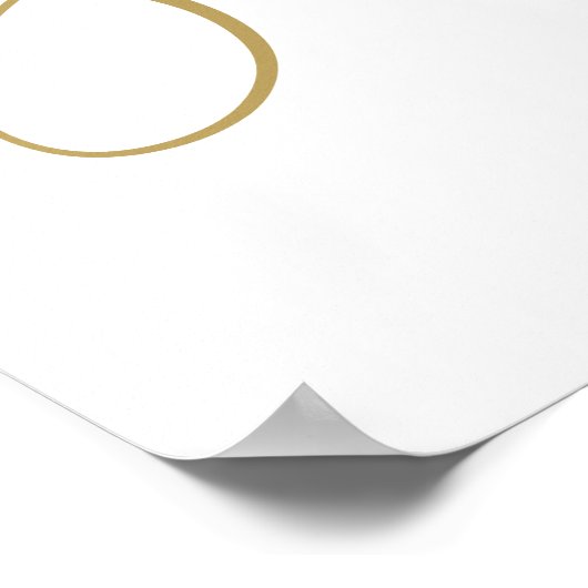 Chic Gold Couples Dusche Begrüßungszeichen Poster (Ecke)