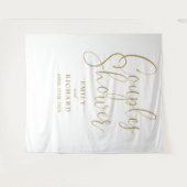 Chic Gold Couples Polterabend Foto Hintergrund Wandteppich (Vorderseite (Horizontal))