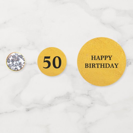 Chic Gold & Diamond, 40., 50., 60. Konfetti (Vorderseiten)