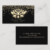 Chic Gold Diamonds Lotus Black Visitenkarte (Vorne/Hinten)