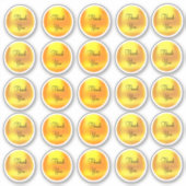 Chic Gold Dot Vielen Dank, Sticker Set (Vorderseite)