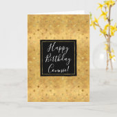 Chic Gold Dots Geburtstag Karte (Gelbe Blume)