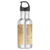 Chic Gold Driving Glitzer Brush Metal Monogram Edelstahlflasche (Rückseite)