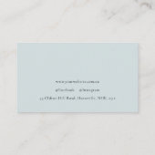 Chic Gold Dusky Blue Starfish Wasserfarbenküste Visitenkarte (Rückseite)