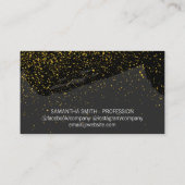 Chic Gold Dust Black gebürstet Visitenkarte (Rückseite)