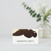 Chic Gold Dust Brushed Visitenkarte (Stehend Vorderseite)