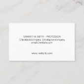 Chic Gold Dust Brushed Visitenkarte (Rückseite)