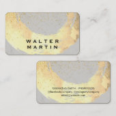 Chic Gold Dust gebürstet / grau Visitenkarte (Vorne/Hinten)