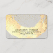 Chic Gold Dust gebürstet / grau Visitenkarte (Rückseite)