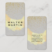 Chic Gold Dust gebürstet / grau Visitenkarte (Vorne/Hinten)