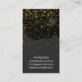 Chic Gold Dust Gray Black Brushed Visitenkarte (Rückseite)